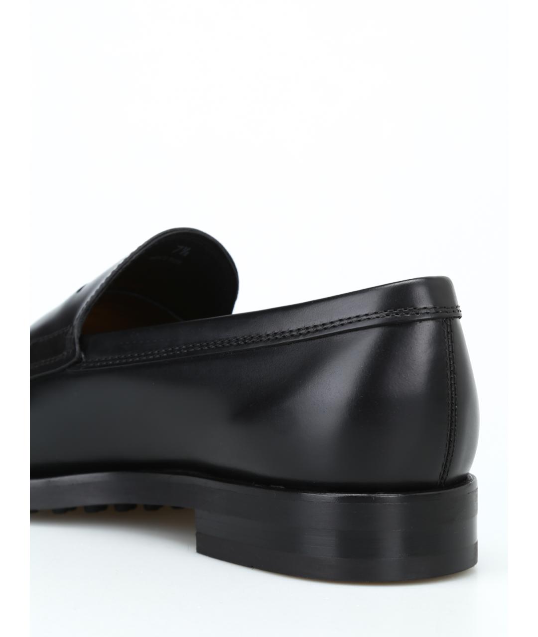 TOD'S Черные кожаные лоферы, фото 4