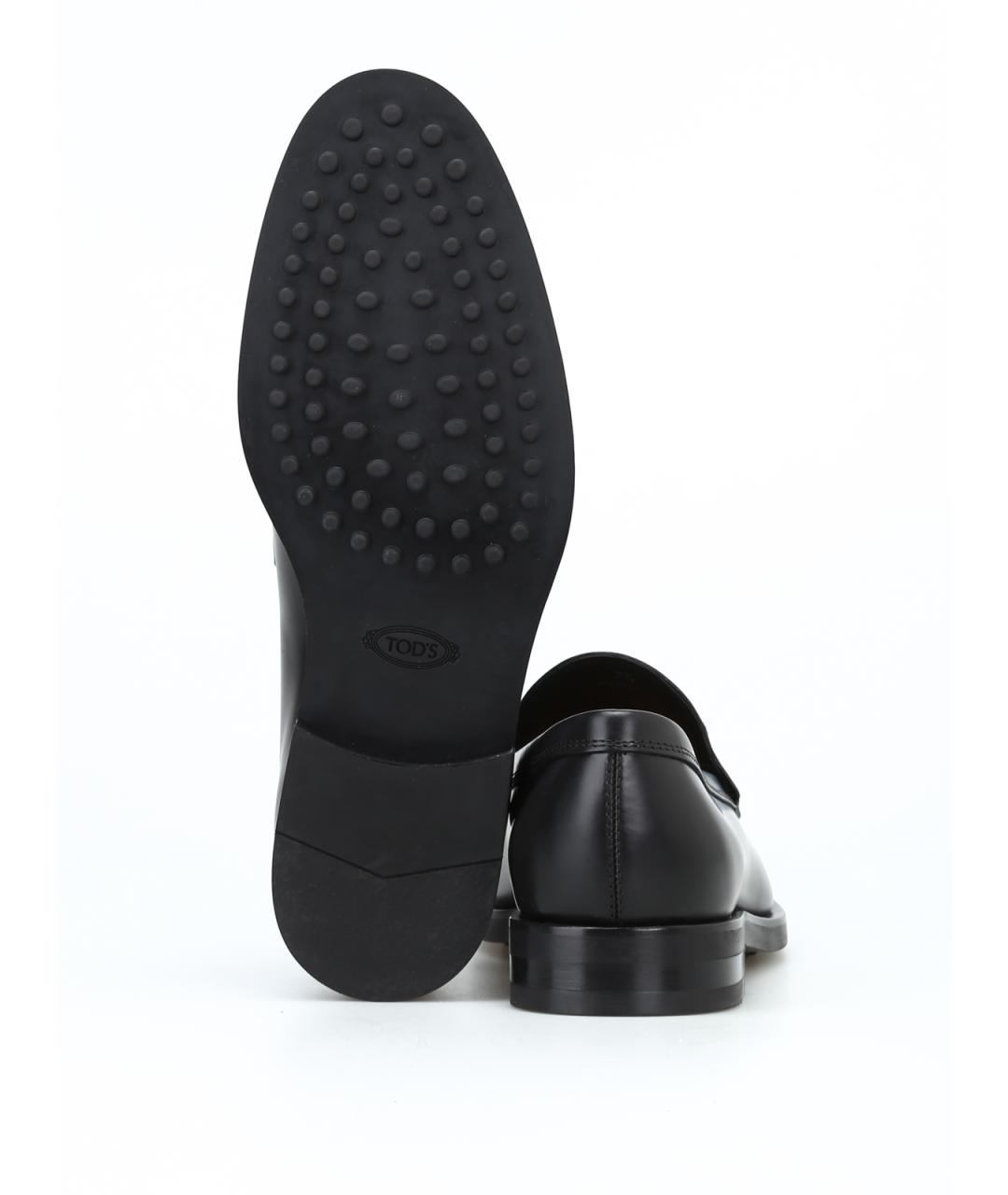 TOD'S Черные кожаные лоферы, фото 5