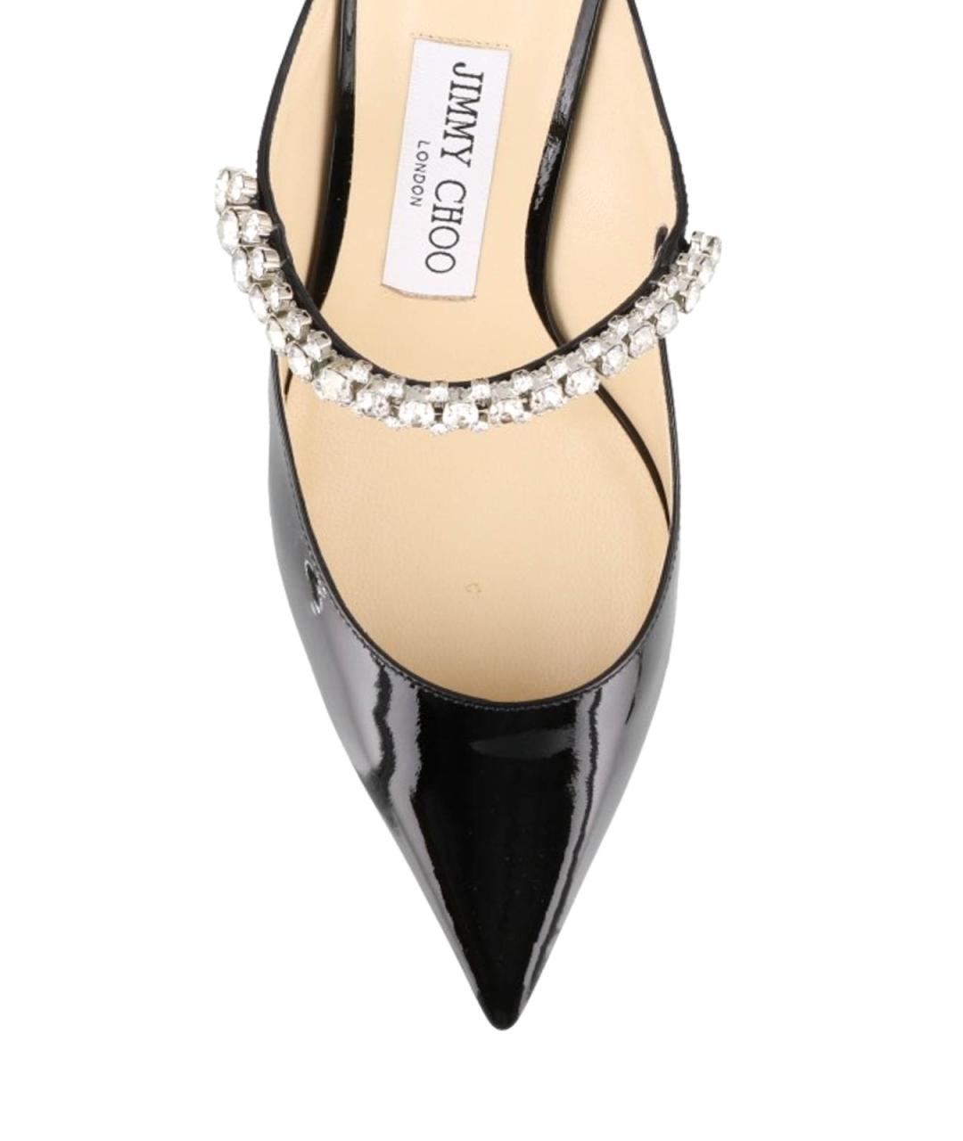 JIMMY CHOO Черные мюли из лакированной кожи, фото 3