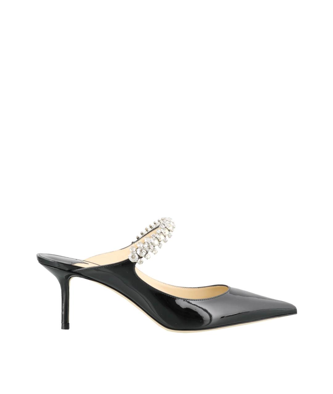 JIMMY CHOO Черные мюли из лакированной кожи, фото 1
