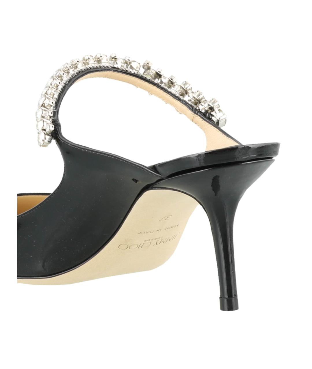 JIMMY CHOO Черные мюли из лакированной кожи, фото 4