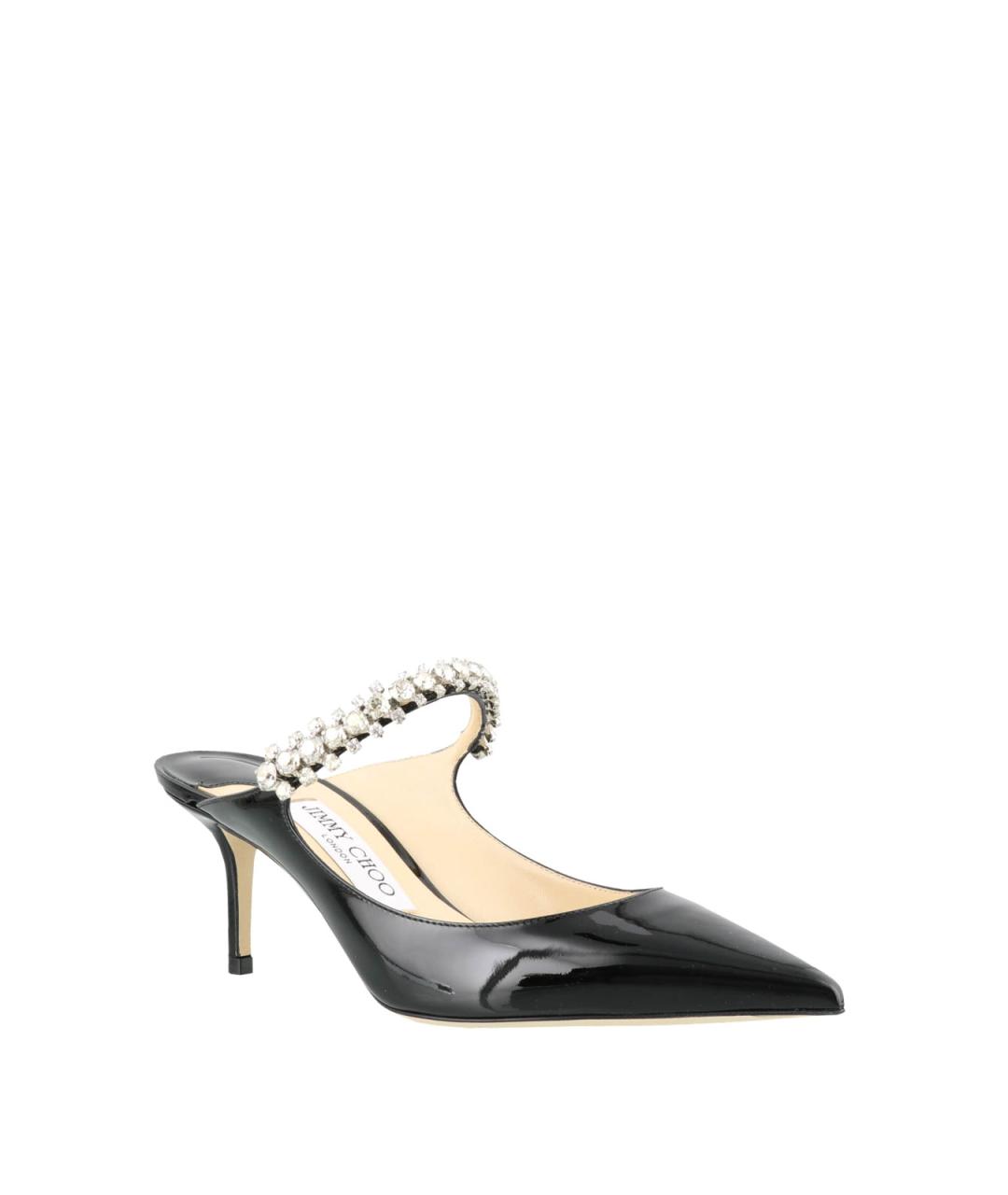 JIMMY CHOO Черные мюли из лакированной кожи, фото 2
