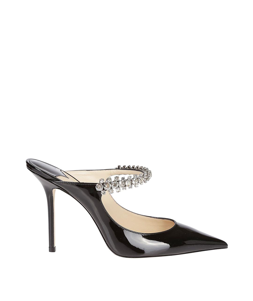 JIMMY CHOO Черные мюли из лакированной кожи, фото 1