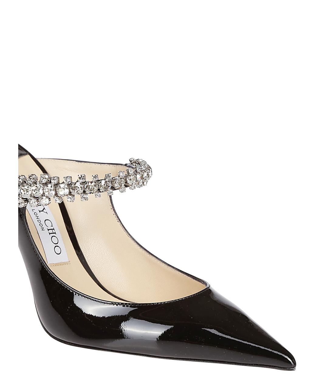 JIMMY CHOO Черные мюли из лакированной кожи, фото 3