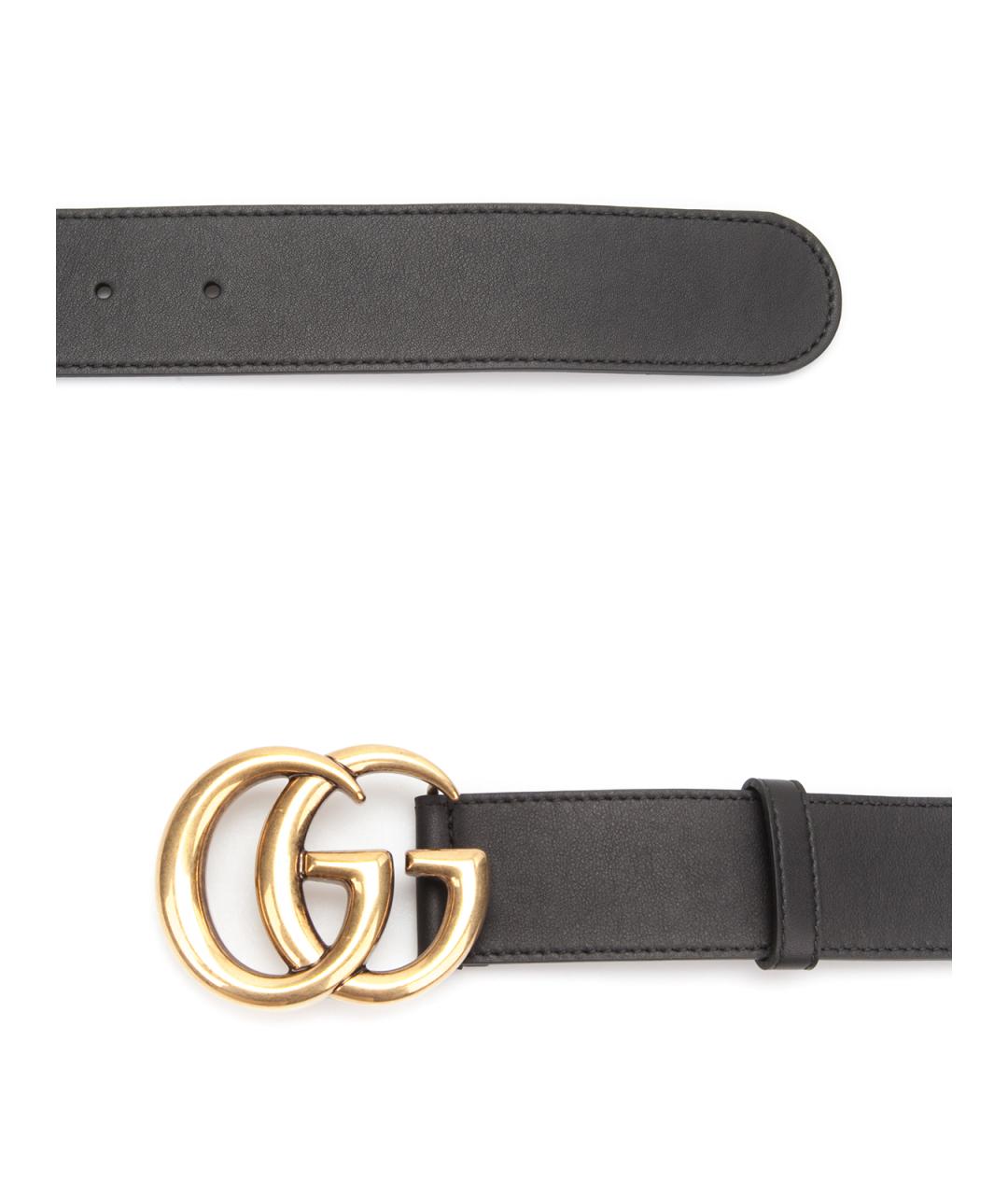 GUCCI Черный кожаный ремень, фото 4
