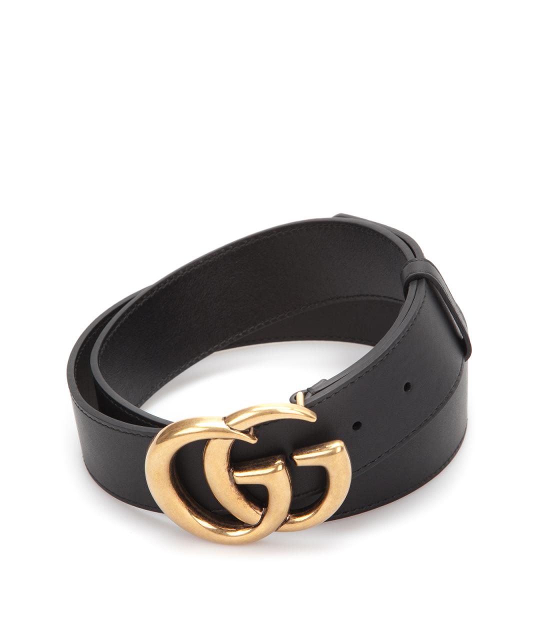 GUCCI Черный кожаный ремень, фото 2