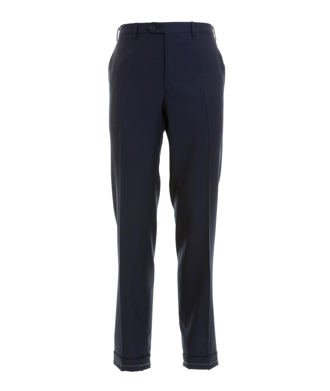 BRIONI Синие шерстяные классические брюки, фото 1