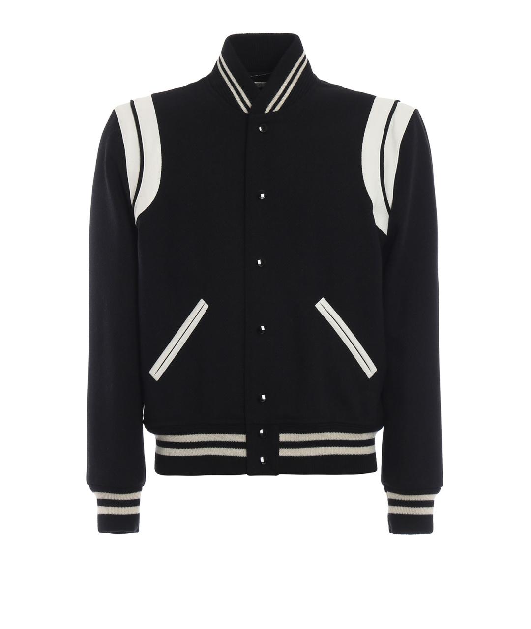 SAINT LAURENT Черная шерстяная куртка, фото 1