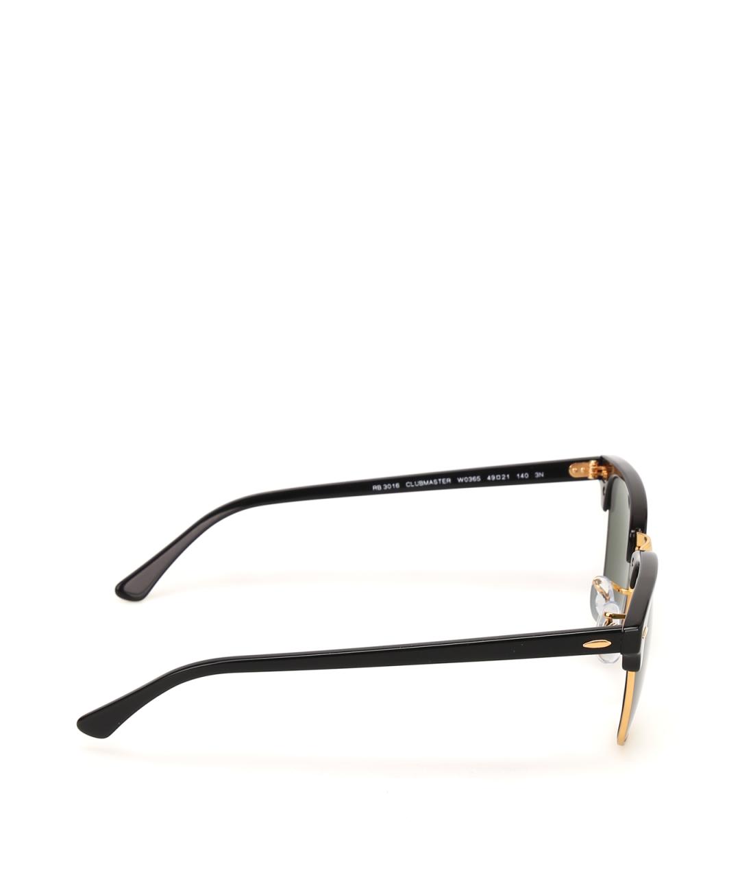 RAY BAN Черные пластиковые солнцезащитные очки, фото 2