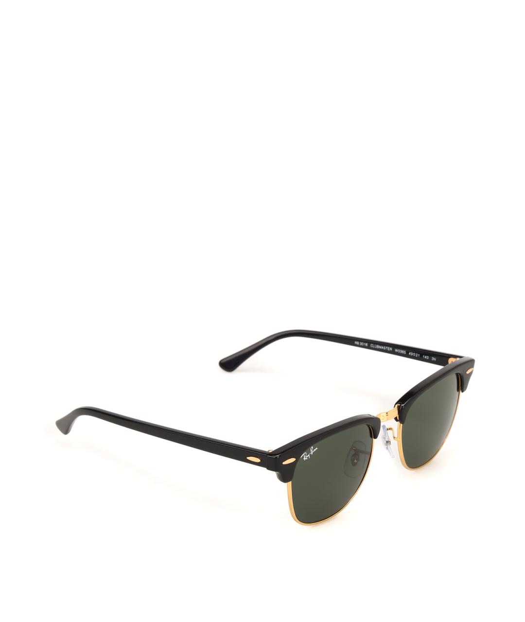 RAY BAN Черные пластиковые солнцезащитные очки, фото 1