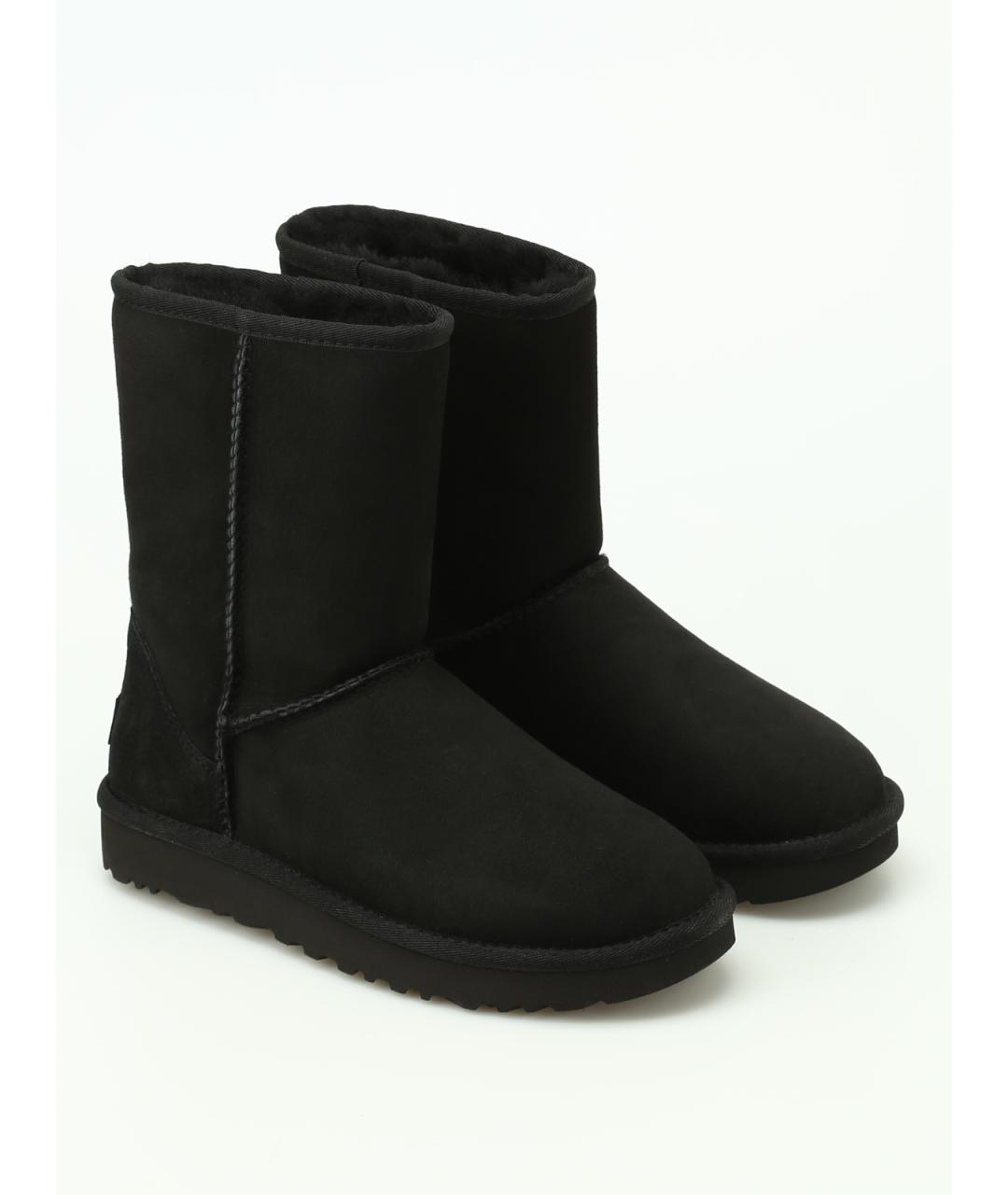 UGG AUSTRALIA Черные нубуковые сапоги, фото 2