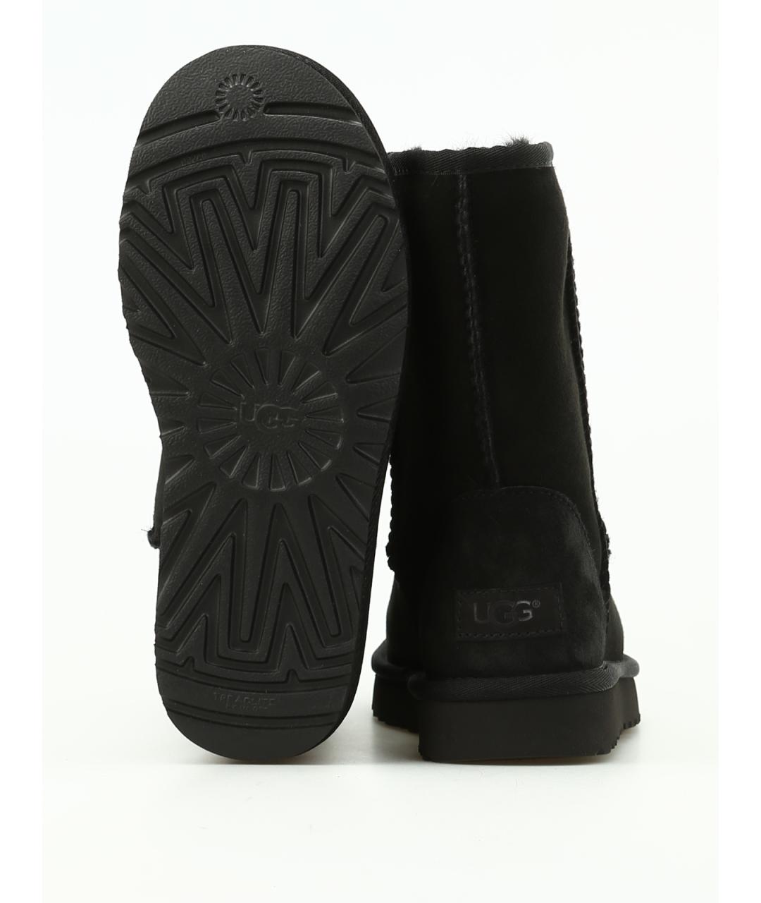 UGG AUSTRALIA Черные нубуковые сапоги, фото 5
