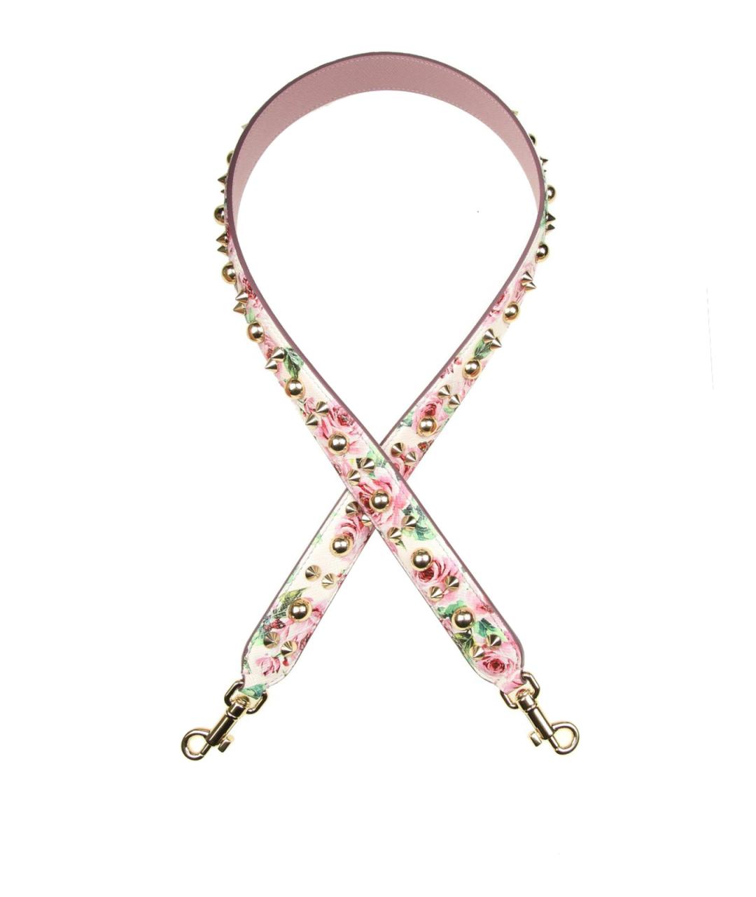 DOLCE&GABBANA Розовая кожаная сумка через плечо, фото 1