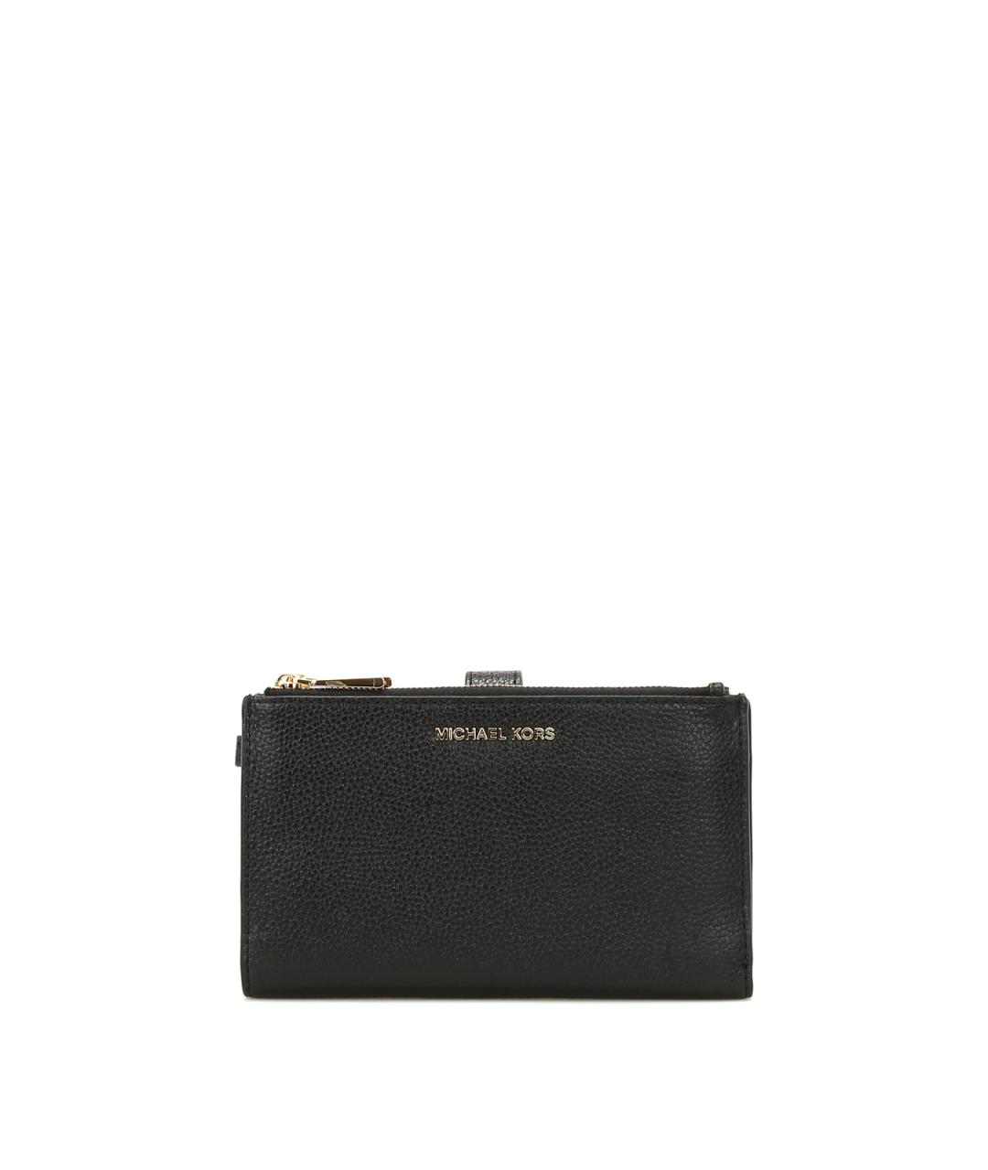 MICHAEL KORS Черный кожаный кошелек, фото 1