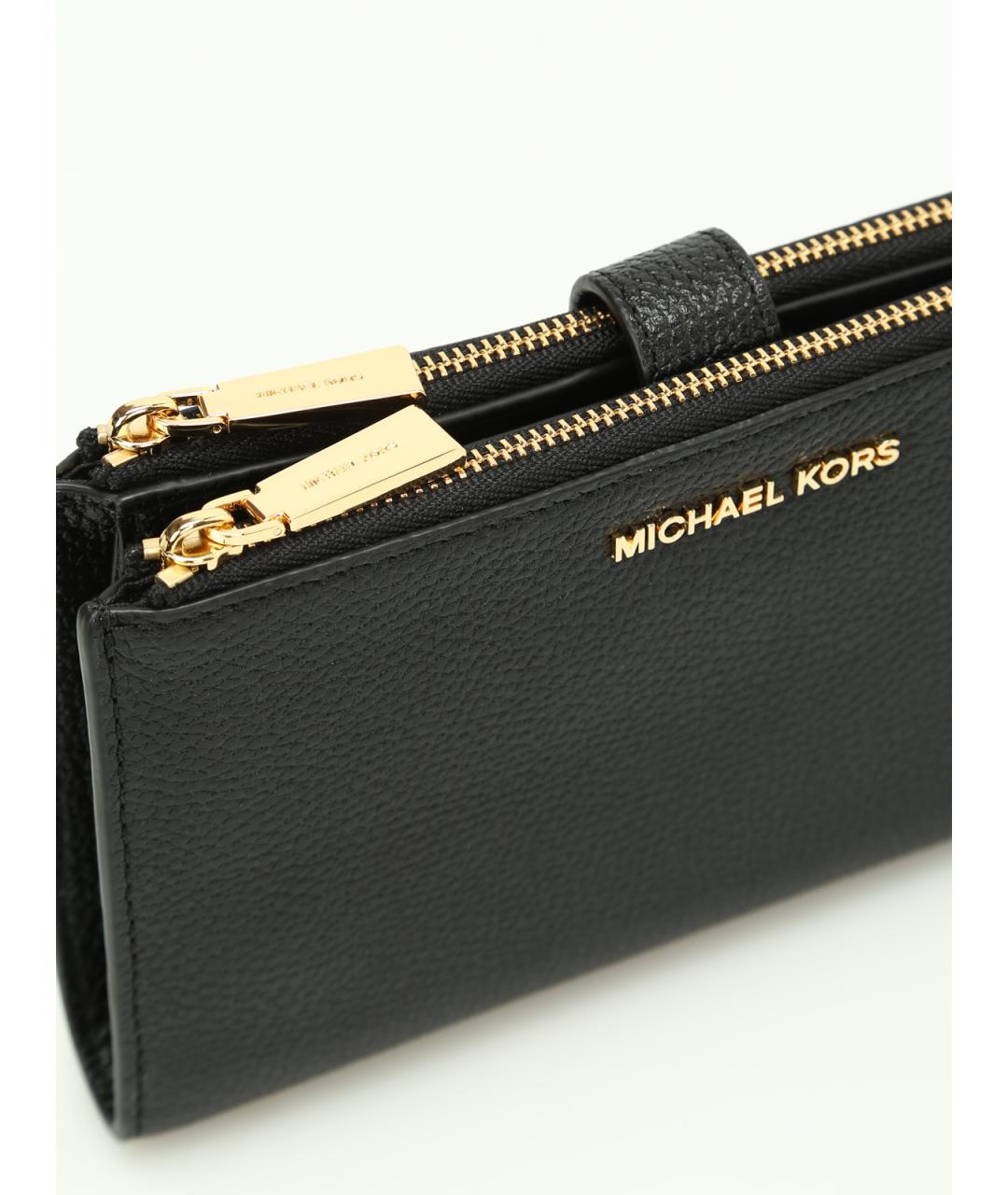 MICHAEL KORS Черный кожаный кошелек, фото 4