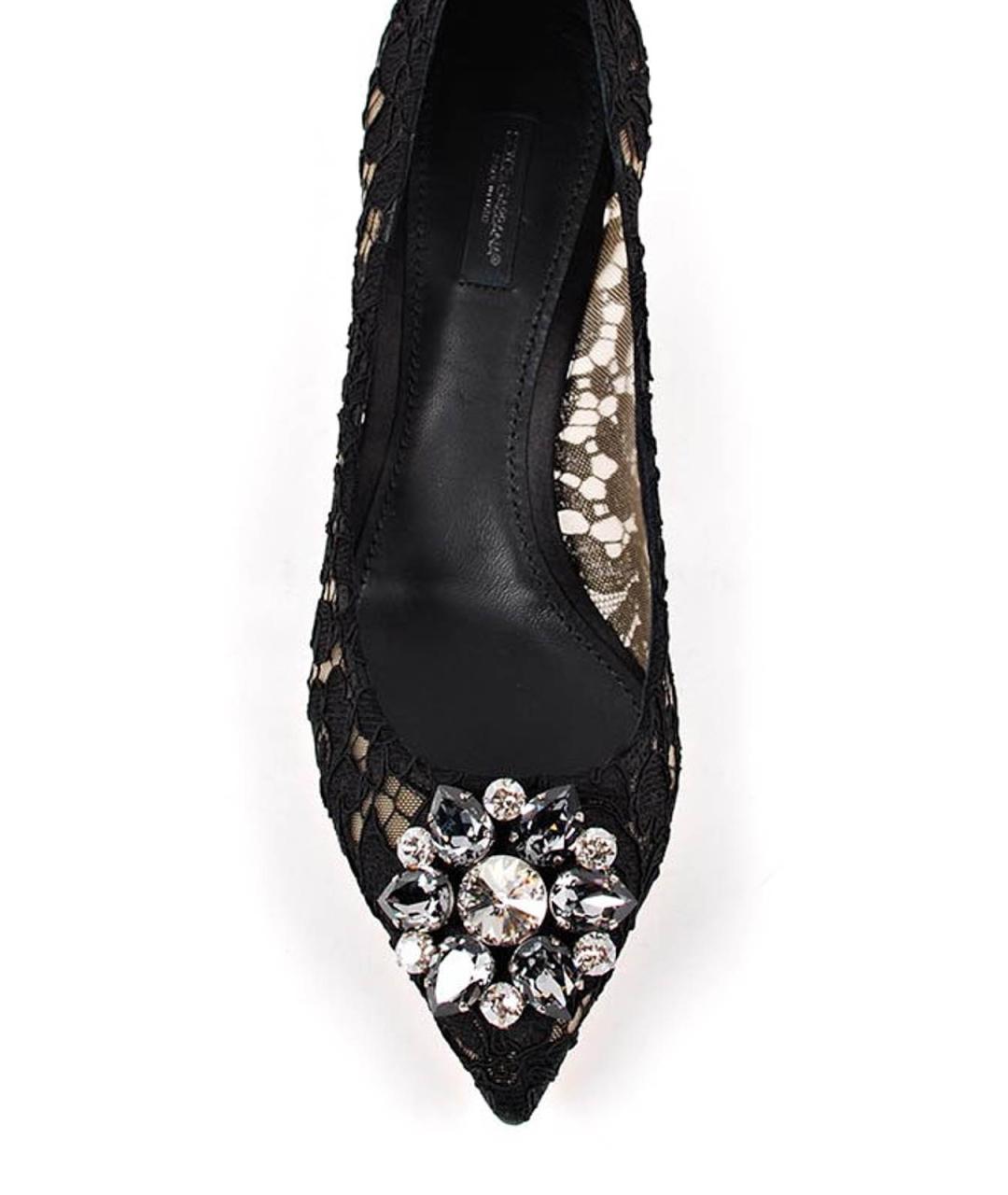 DOLCE&GABBANA Черные текстильные туфли, фото 3