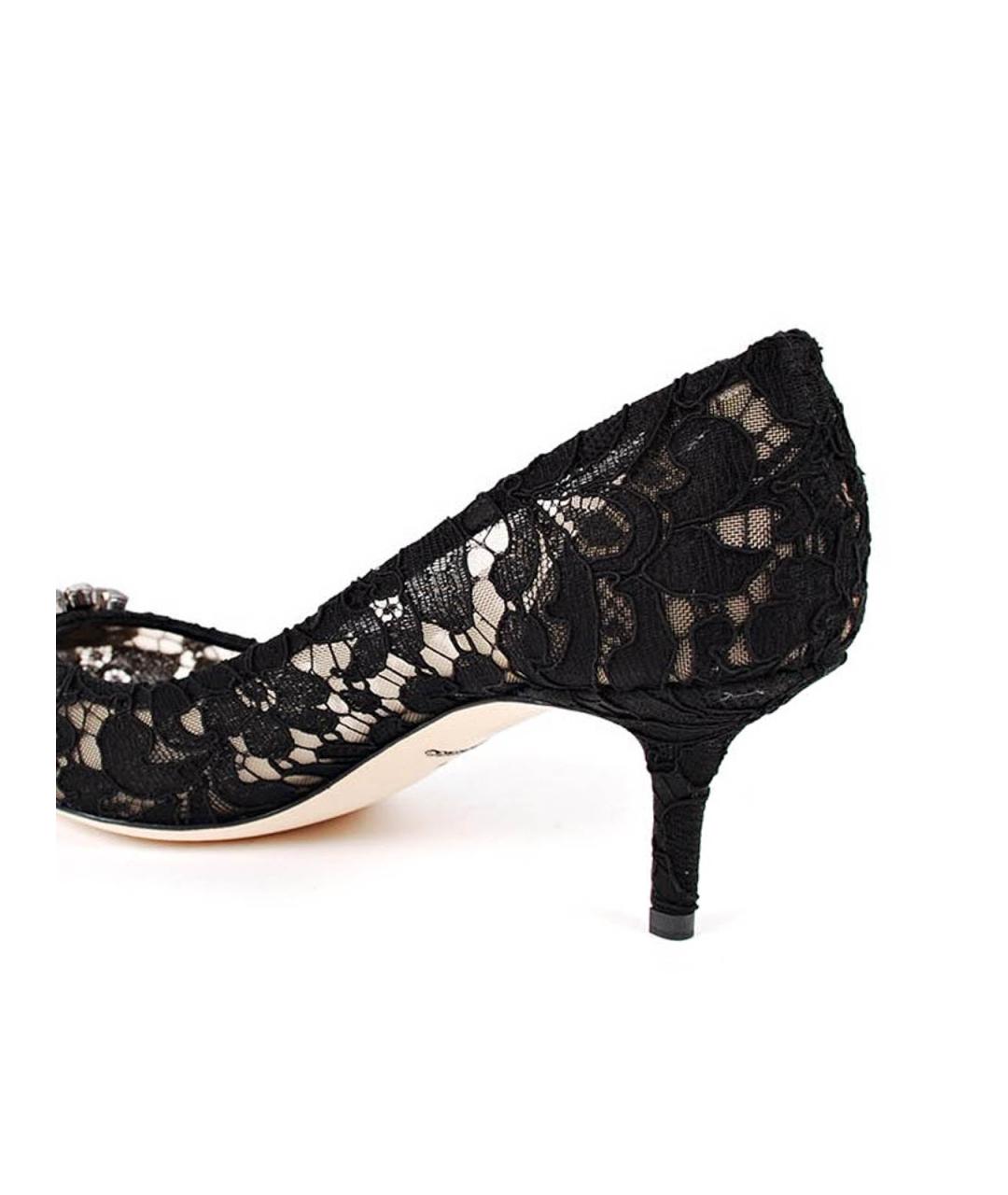 DOLCE&GABBANA Черные текстильные туфли, фото 4