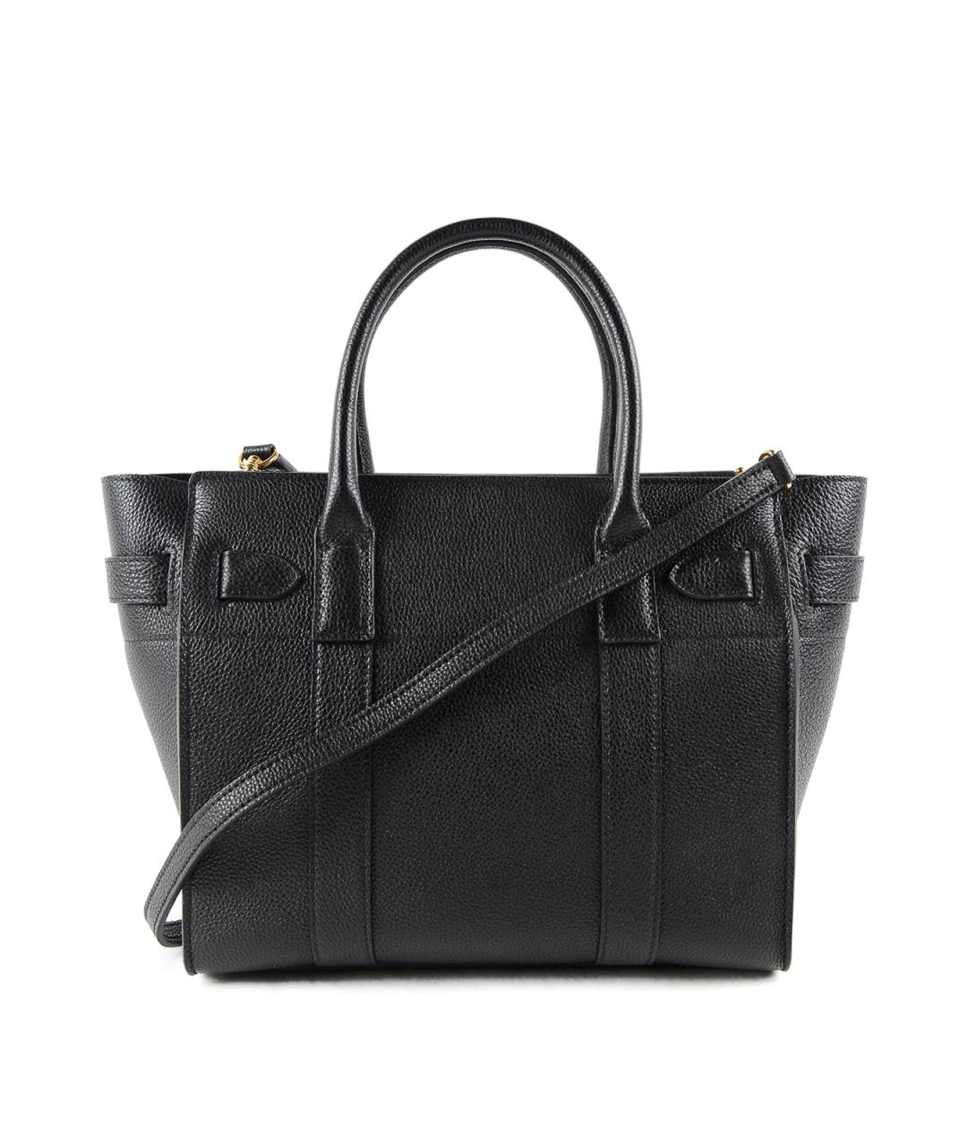 MULBERRY Черная кожаная сумка тоут, фото 3
