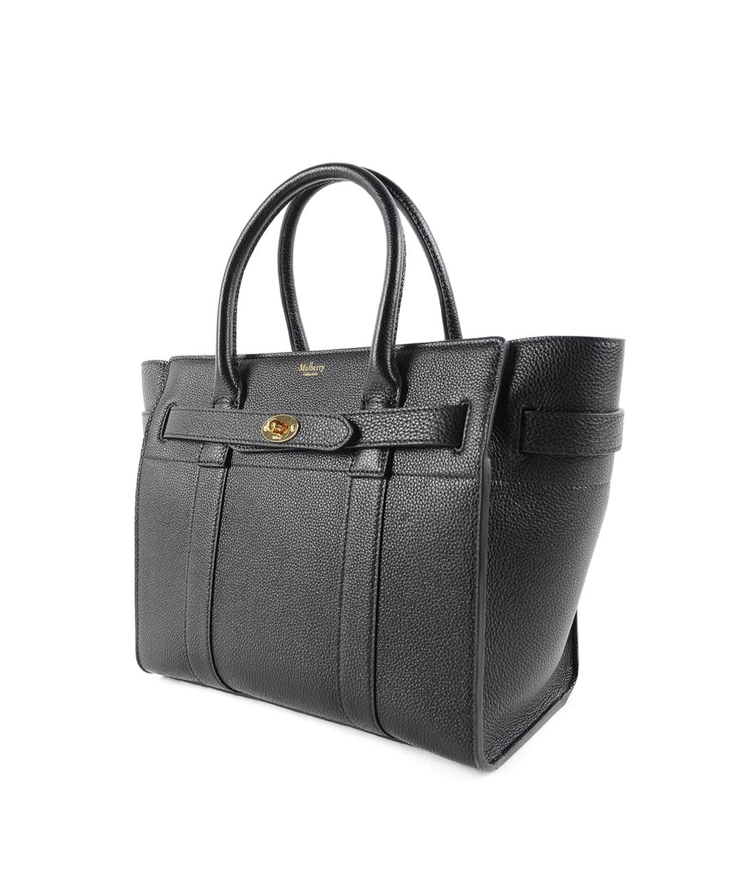 MULBERRY Черная кожаная сумка тоут, фото 2