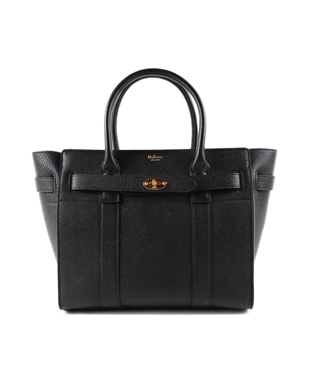 MULBERRY Черная кожаная сумка тоут, фото 1