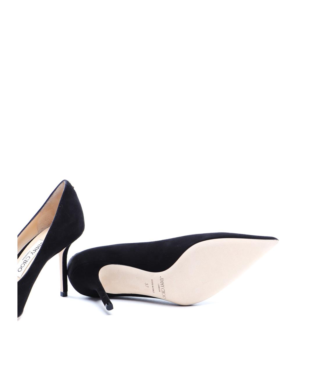 JIMMY CHOO Черные замшевые туфли, фото 5