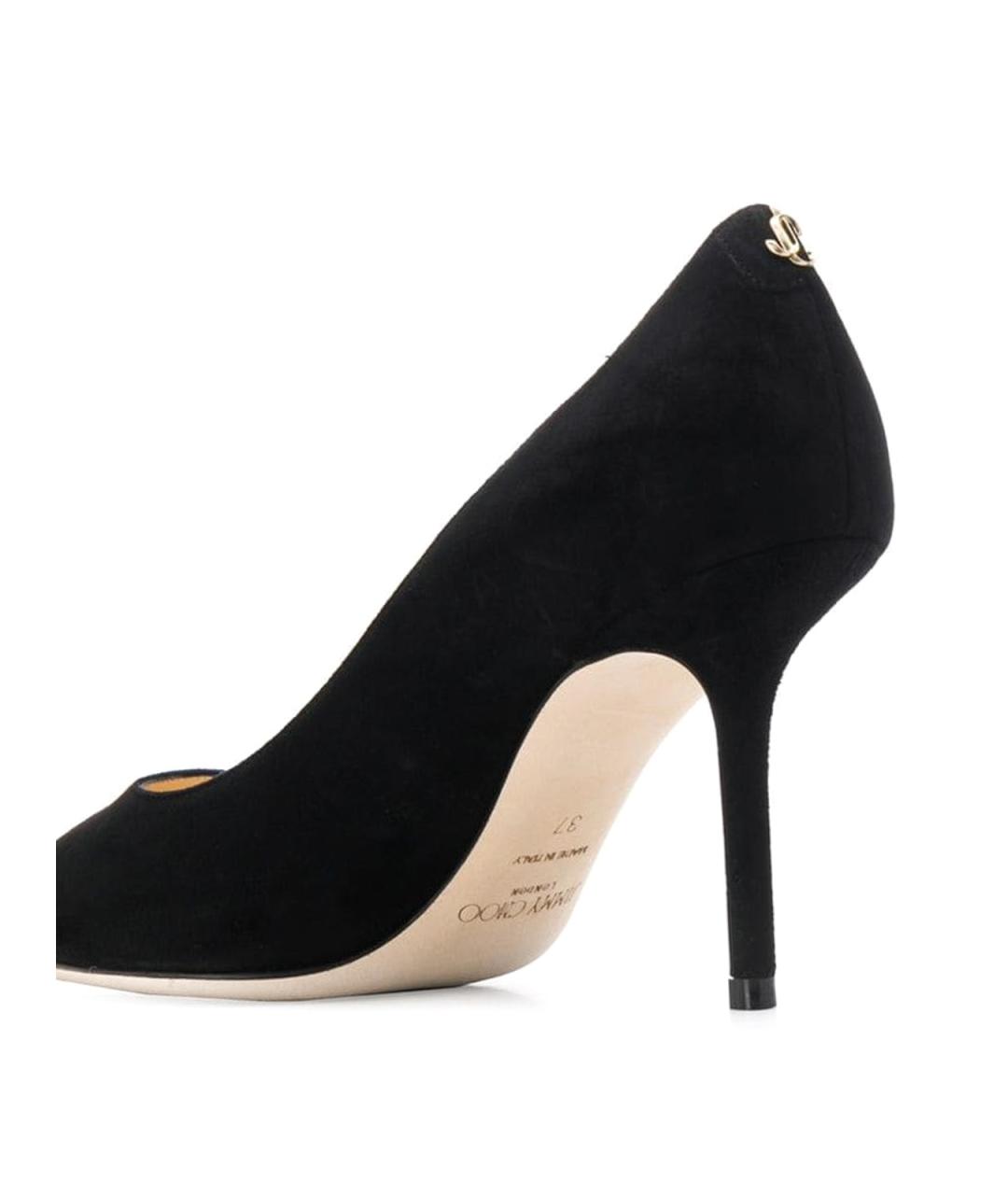 JIMMY CHOO Черные замшевые туфли, фото 4