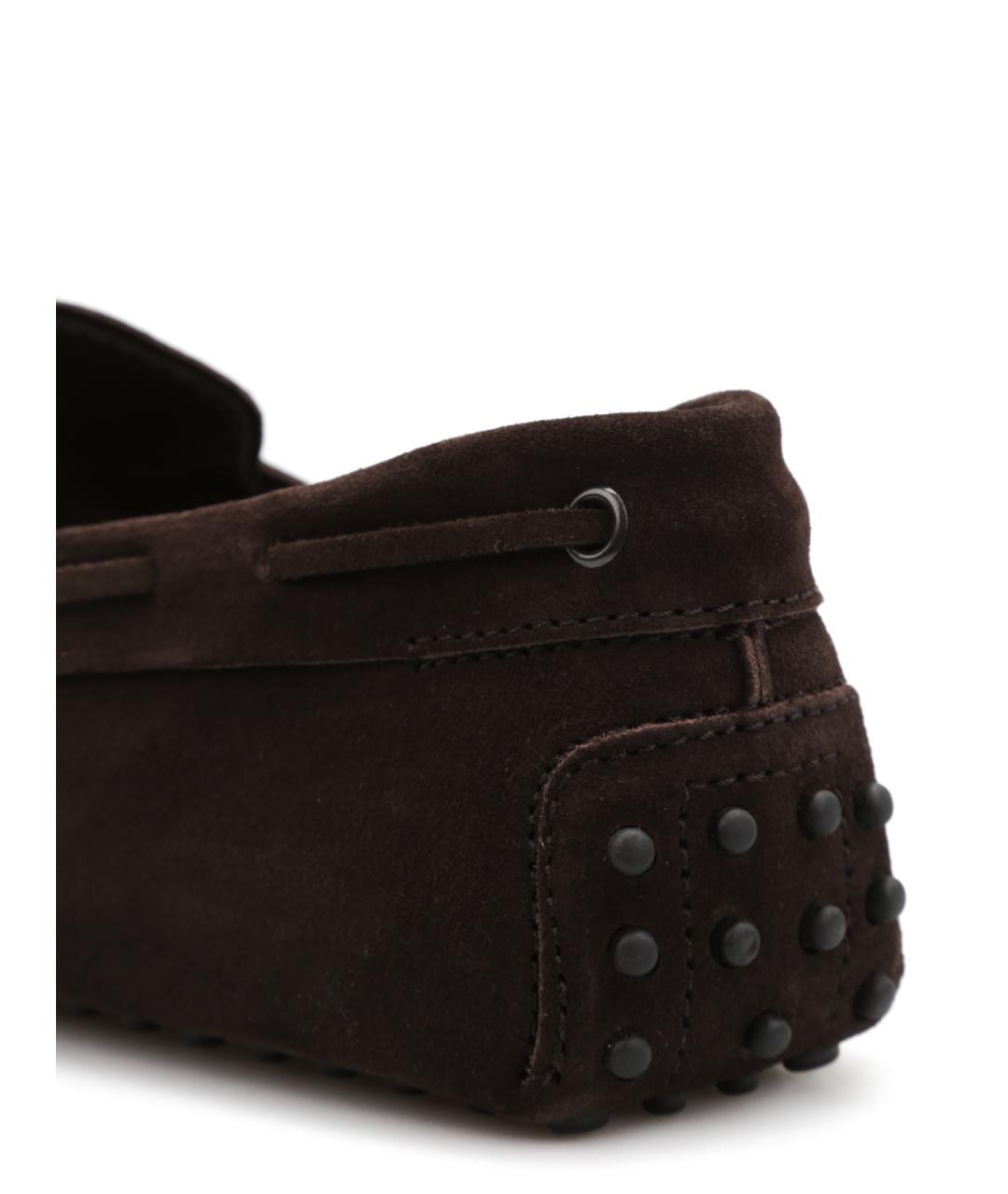 TOD'S Коричневые замшевые лоферы, фото 5