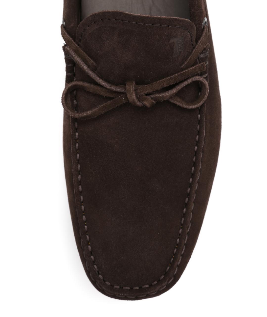 TOD'S Коричневые замшевые лоферы, фото 4
