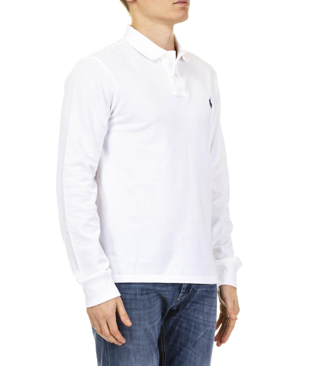 POLO RALPH LAUREN Белое хлопковое поло с коротким рукавом, фото 2