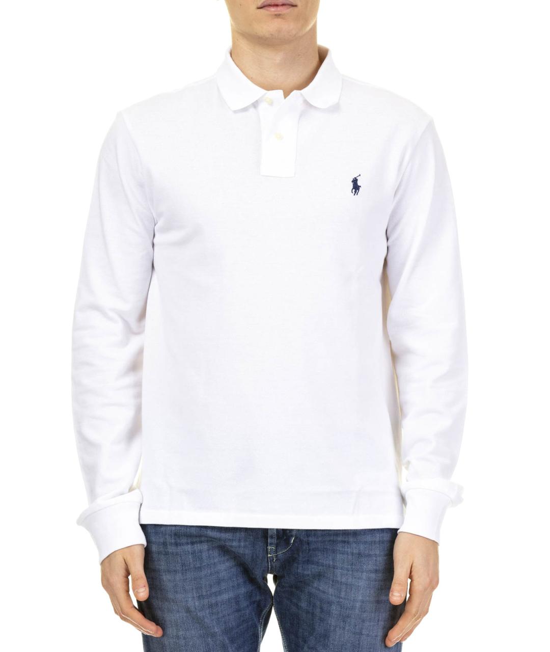 POLO RALPH LAUREN Белое хлопковое поло с коротким рукавом, фото 3