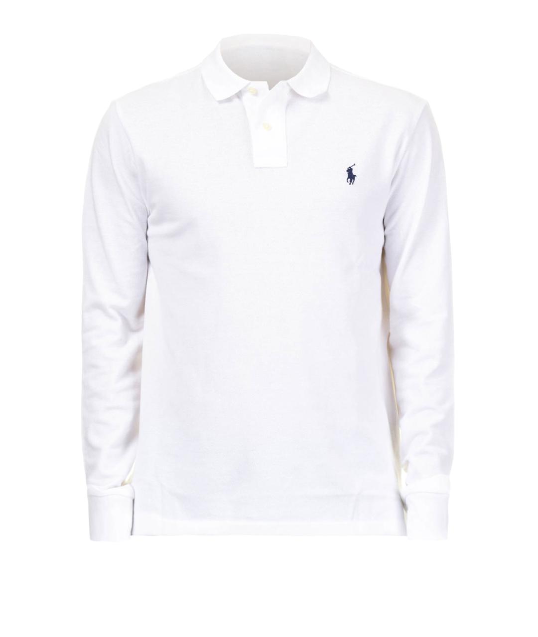 POLO RALPH LAUREN Белое хлопковое поло с коротким рукавом, фото 1
