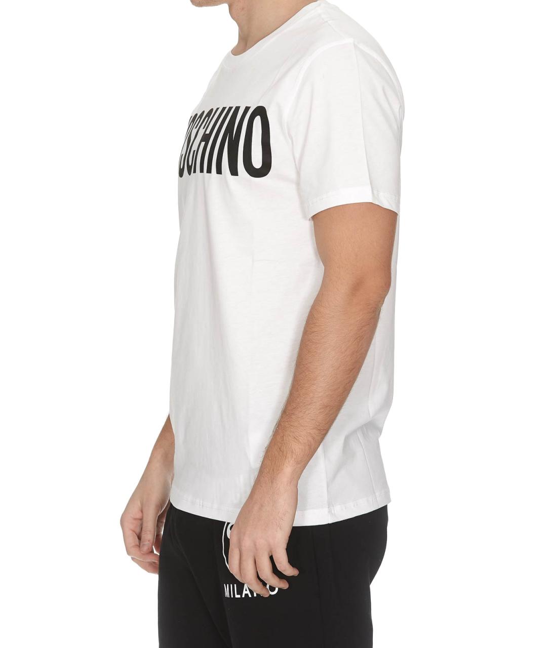 MOSCHINO Белая хлопковая футболка, фото 2