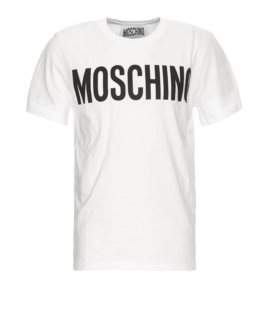 MOSCHINO Белая хлопковая футболка, фото 1