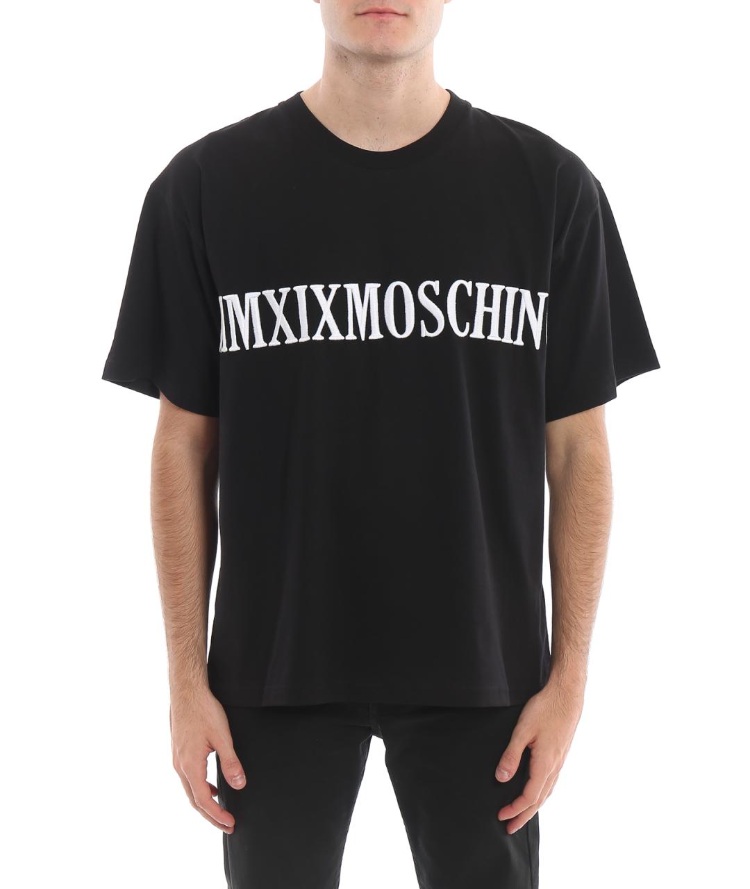 MOSCHINO Черная хлопковая футболка, фото 3