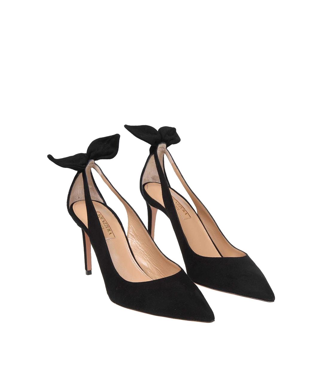 AQUAZZURA Черные замшевые туфли, фото 2