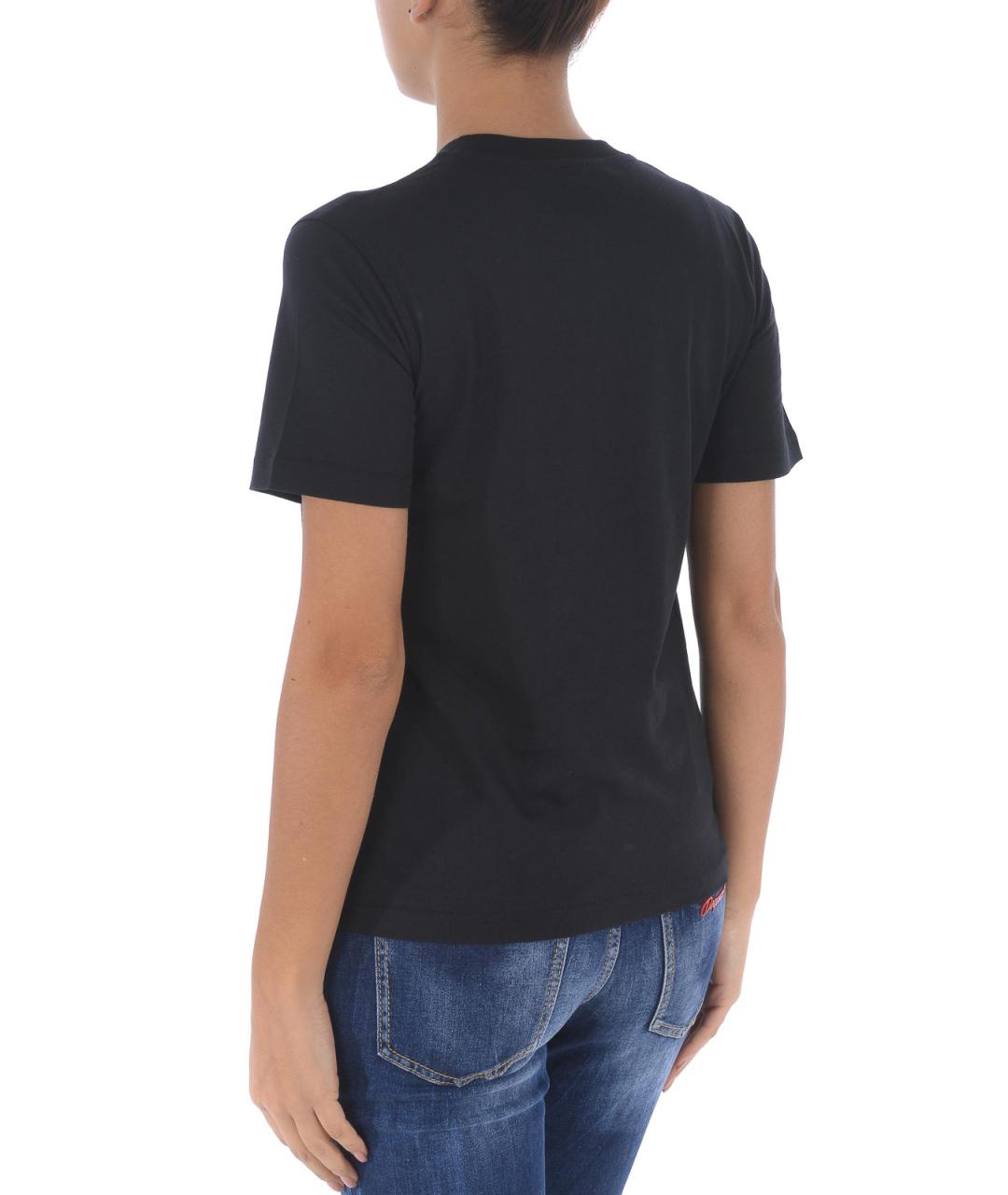 MCQ ALEXANDER MCQUEEN Черная хлопковая футболка, фото 4