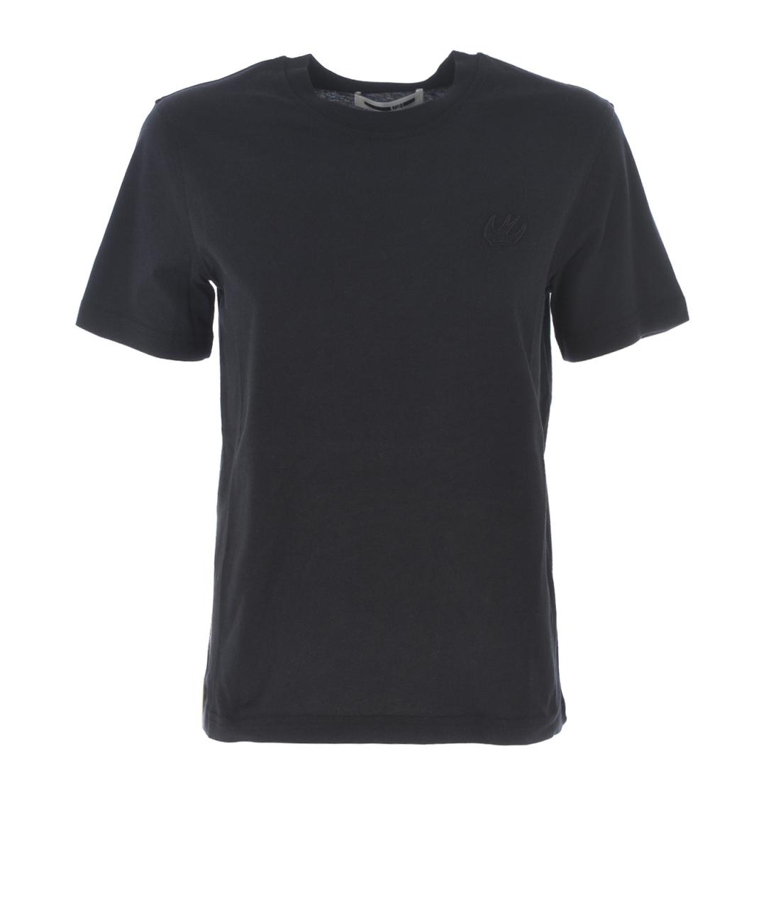 MCQ ALEXANDER MCQUEEN Черная хлопковая футболка, фото 1
