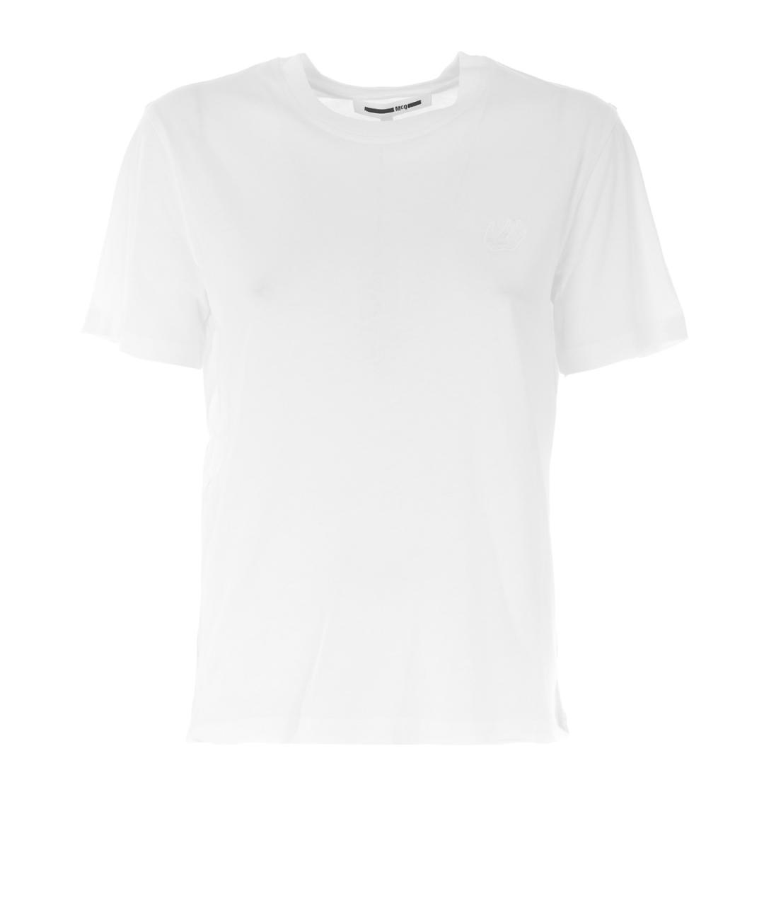 MCQ ALEXANDER MCQUEEN Белая хлопковая футболка, фото 1
