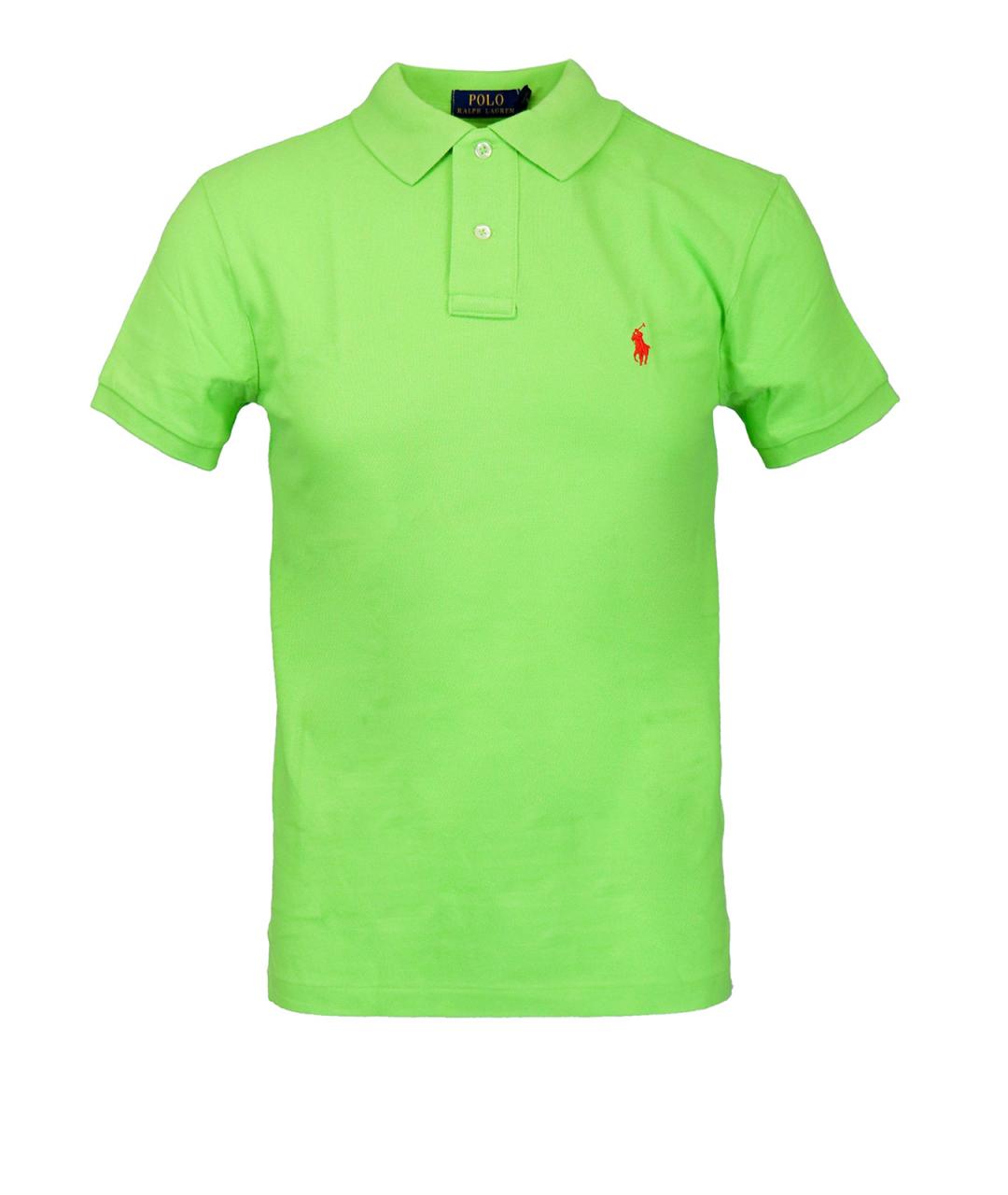 POLO RALPH LAUREN Зеленое хлопковое поло с коротким рукавом, фото 1