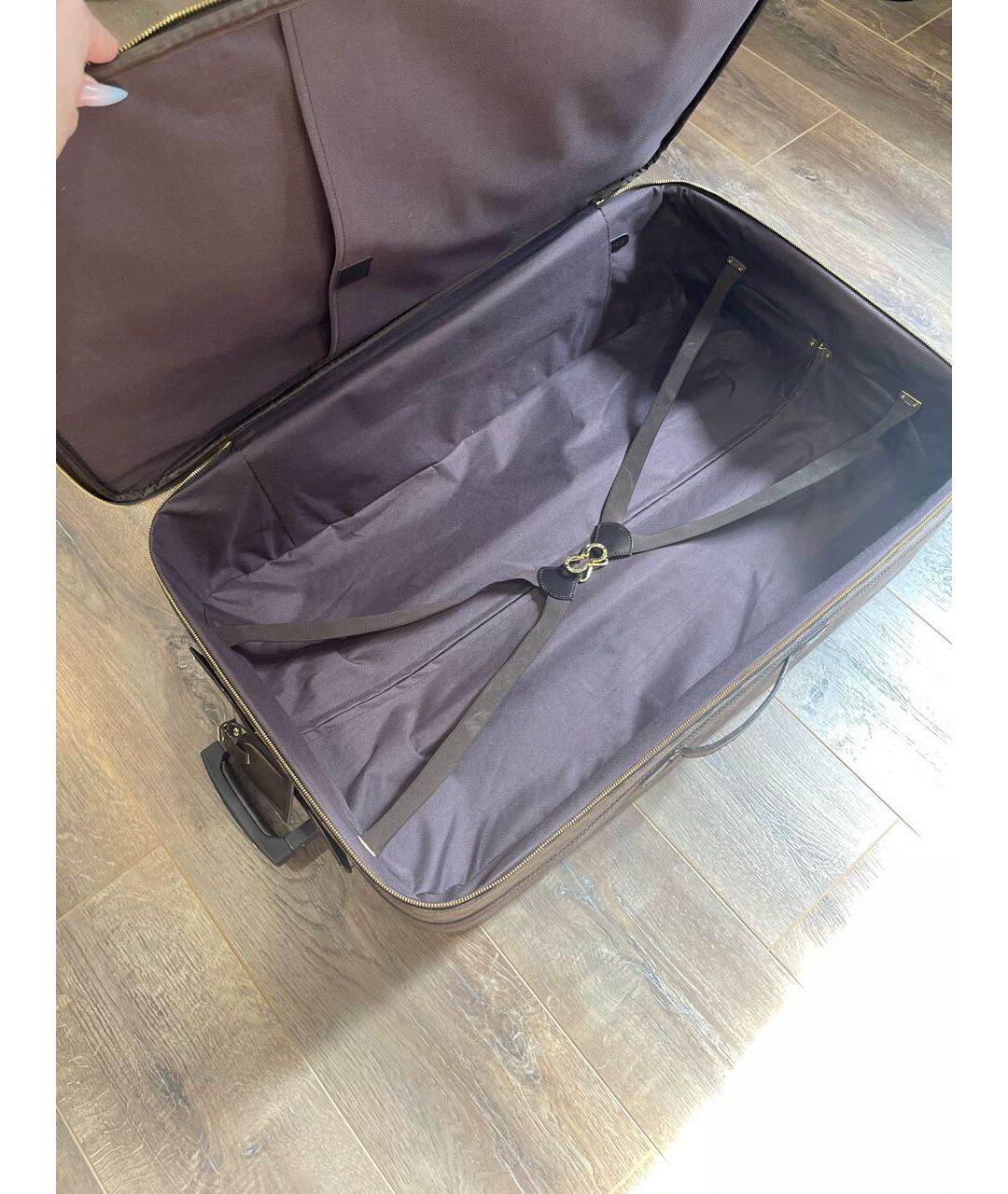 LOUIS VUITTON PRE-OWNED Коричневый кожаный чемодан, фото 4