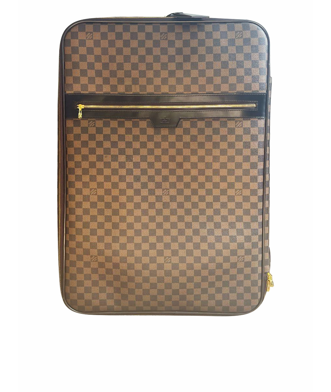 LOUIS VUITTON PRE-OWNED Коричневый кожаный чемодан, фото 1