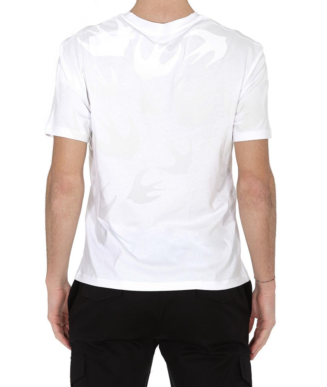 MCQ ALEXANDER MCQUEEN Белая хлопковая футболка, фото 4