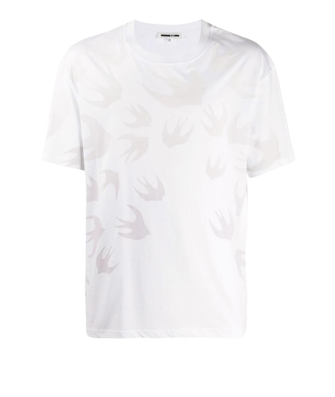 MCQ ALEXANDER MCQUEEN Белая хлопковая футболка, фото 1