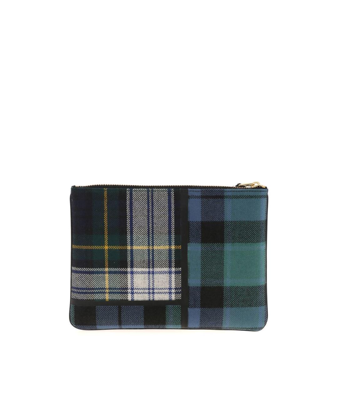 COMME DES GARÇONS WALLET Синяя шерстяная барсетка, фото 3