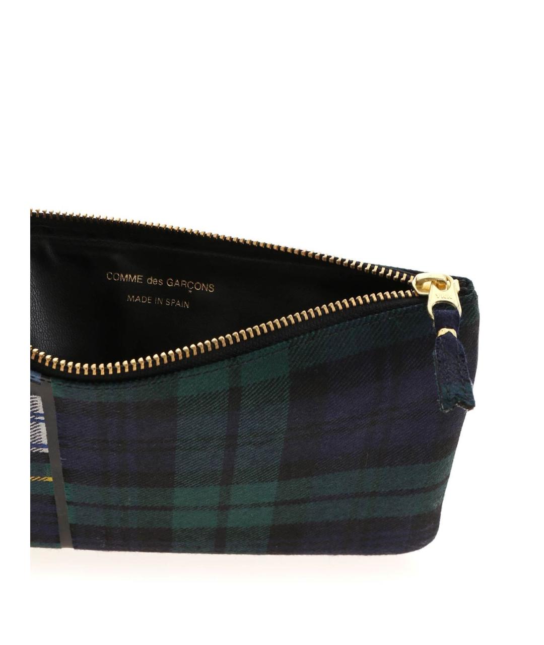 COMME DES GARÇONS WALLET Синяя шерстяная барсетка, фото 5