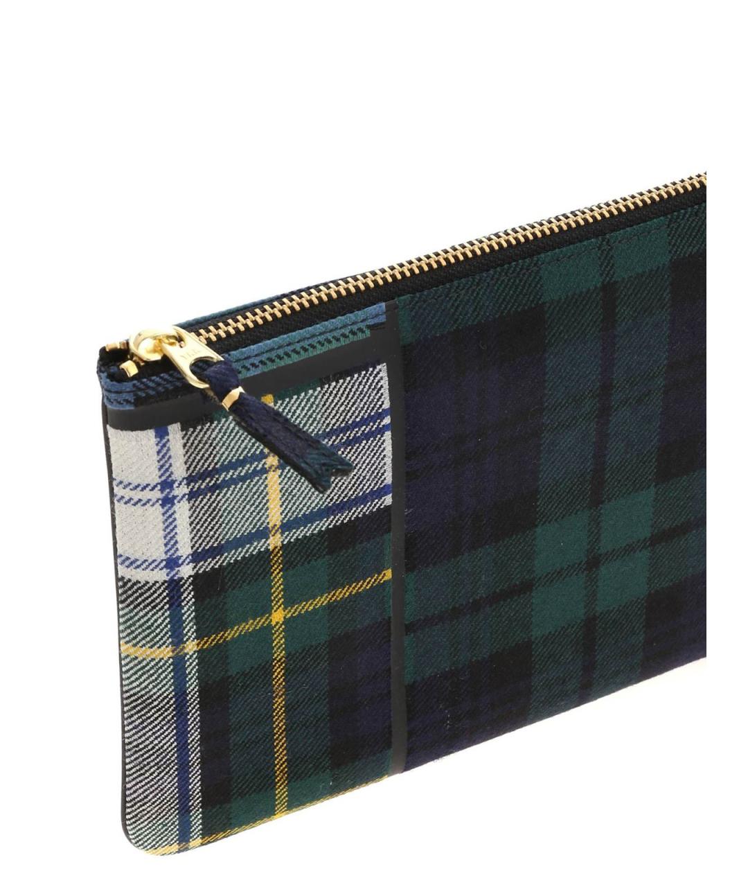 COMME DES GARÇONS WALLET Синяя шерстяная барсетка, фото 4