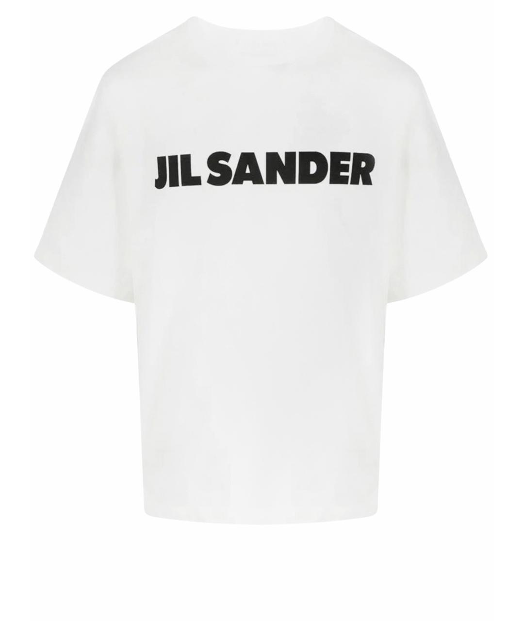 JIL SANDER Белая хлопковая футболка, фото 1