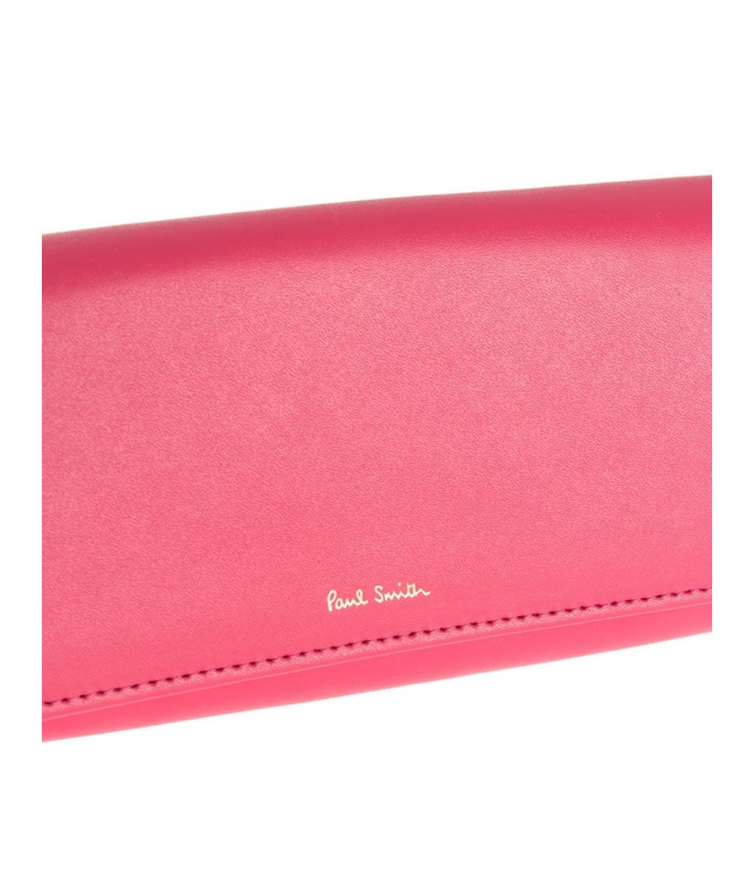 PAUL SMITH Фуксия кожаный кошелек, фото 4