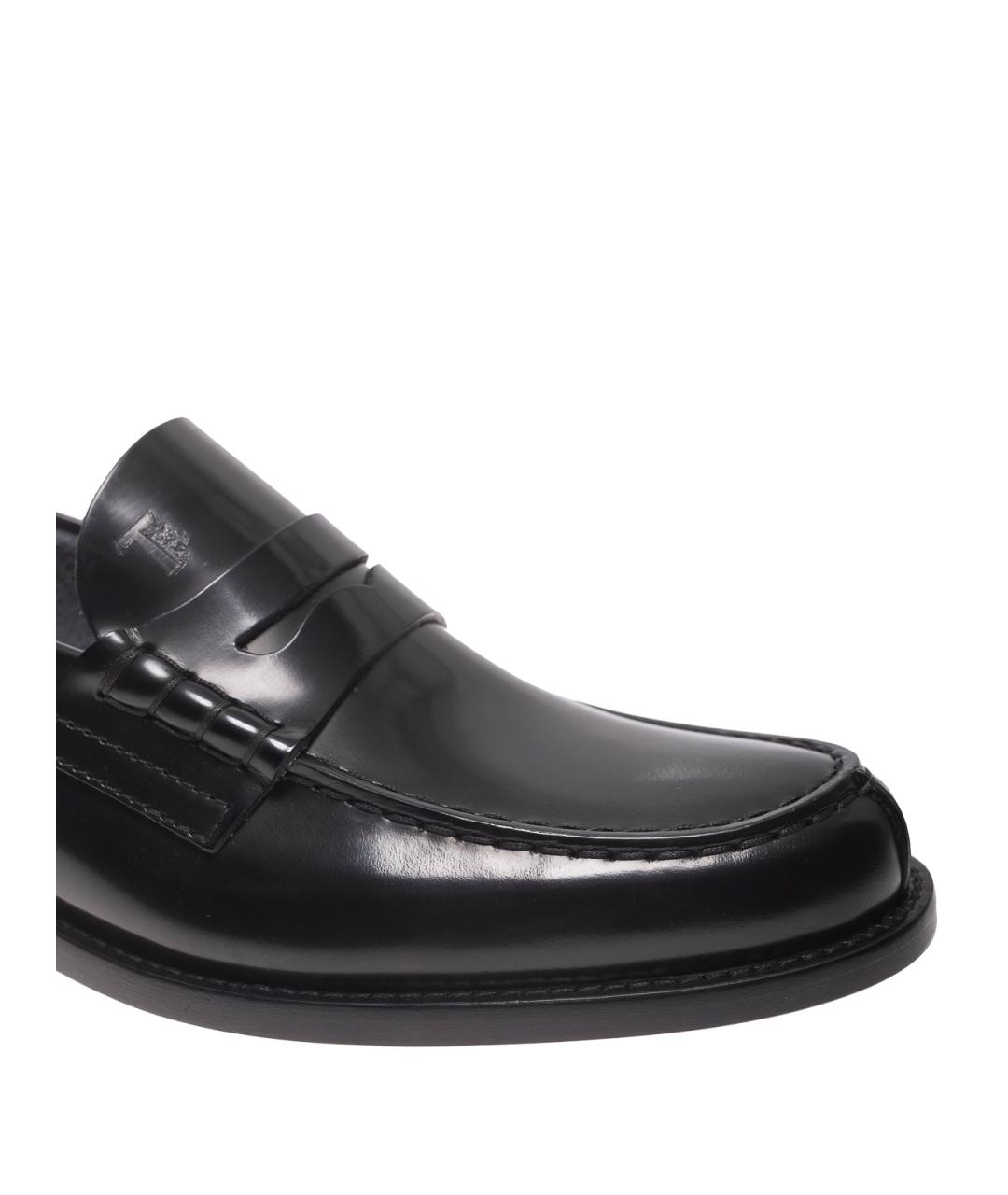 TOD'S Черные кожаные лоферы, фото 4