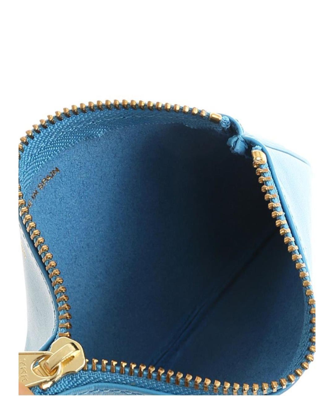 COMME DES GARÇONS WALLET Голубой кожаный кошелек, фото 5